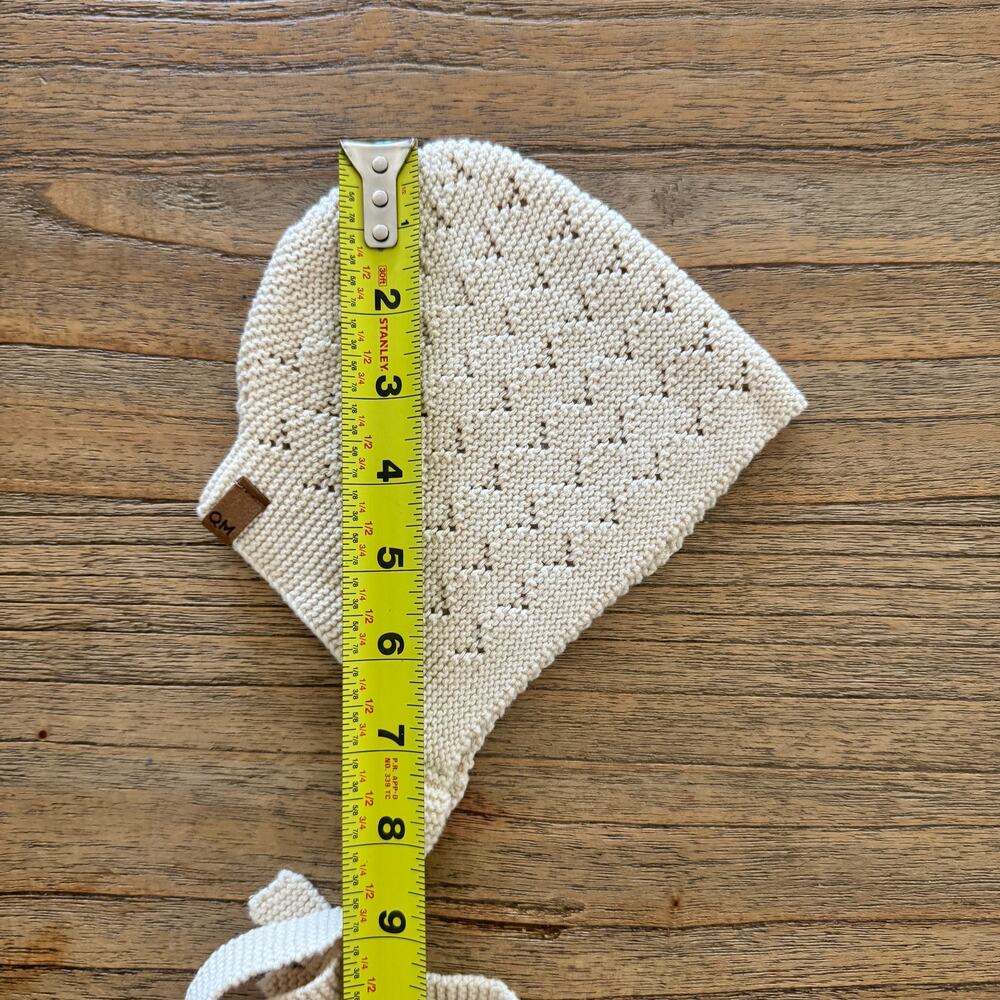 Quincy Mae Knit Pointelle Baby Bonnet - Size 3-6 months - Picture 7 of 7